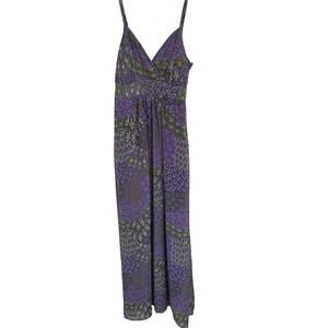 Y2K Bohemian Purple Babydoll Maxi Dress Fairy Festival Summer Earth Girl Small